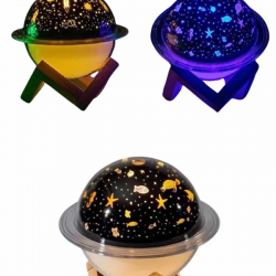 Mey İthalat® Aromaterapi Hava Nemlendirici Gece Lambası Uzay Model Satürn Oda Kokusu