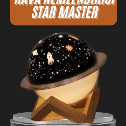 Mey İthalat® Aromaterapi Hava Nemlendirici Gece Lambası Uzay Model Satürn Oda Kokusu