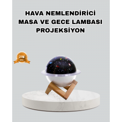 Mey İthalat® Aromaterapili USB Hava Nemlendirici – Projeksiyon Işıklı, Sessiz ve Şık Tasarım