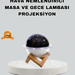 Mey İthalat® Aromaterapili USB Hava Nemlendirici – Projeksiyon Işıklı, Sessiz ve Şık Tasarım