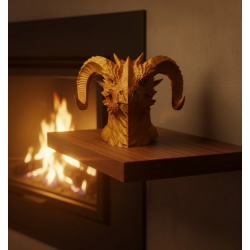 Mey İthalat® Asil Tasarım Gold–Red Ejderha Heykeli Hediyelik Fantastik Dekor