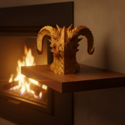 Mey İthalat® Asil Tasarım Gold–Red Ejderha Heykeli Hediyelik Fantastik Dekor