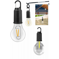 Mey İthalat® Askılı Kırılmaz Led Işık Kamp Bahçe Lambası Taşınabilir Led Ampul Şarjlı