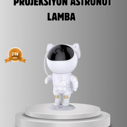 Mey İthalat® Astronot Galaksi Projeksiyon Lambası Bluetooth Bağlantılı ve Uzaktan Kontrollü