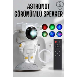 Mey İthalat® Astronot Görünümlü Projeksiyon Speaker Taşınabilir