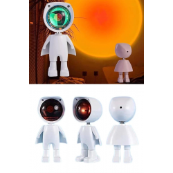 Mey İthalat® Astronot Işık Projektörü Gökkuşağı Projeksiyon Gece Lambası Hediyelik