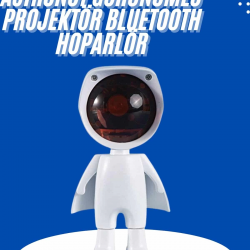 Mey İthalat® Astronot Işık Projektörü Gökkuşağı Projeksiyon Gece Lambası Hediyelik