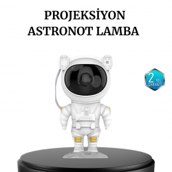 Mey İthalat® Astronot Projeksiyon Lambası Bluetooth Müzikli ve Uzaktan Kumandalı