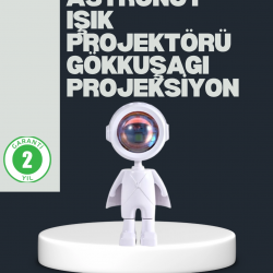 Mey İthalat® Astronot Tasarımlı Gün Batımı Efektli Şarjlı LED Lamba