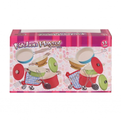 Mey İthalat® ATF-3815-7A Renkli Tencere Tava Seti 11 Parça -Vardem Oyuncak