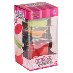 Mey İthalat® ATF-683G-5 Renkli Raflı Tencere Tava  Seti 7 Parça -Vardem Oyuncak