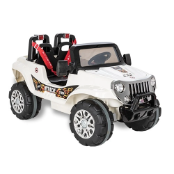 Mey İthalat®  Attack Çift Kişilik Uzaktan Kumandalı Akülü Araba 12 Volt 05-272 Beyaz
