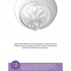 Mey İthalat®   Doğal Tepkili Natural Response PP Biberon 260 ml 1+ Ay Pembe