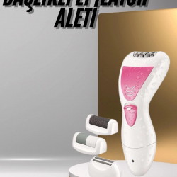 Mey İthalat® Ayak Törpü Başlıklı Epilatör Aleti 4 Başlıklı Taşınabilir Şarjlı Epilasyon Cihazı