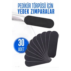 Mey İthalat® Ayak Törpü Yedeği Yapışkanlı Törpü Zımparası Pedikür Törpü Yedeği 30 ADET