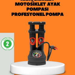 Mey İthalat® Ayaklı Bisiklet Pompası Basınç Göstergeli Çok Amaçlı