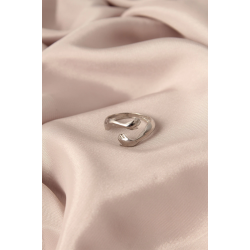 Mey İthalat® Ayarlamalı Gümüş Renk Metal Sarılan Eller Model Kadın Yüzük