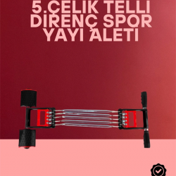 Mey İthalat® Ayarlanabilir Elastik Yaylı Ergonomik Tasarımlı Kas Güçlendirme Seti