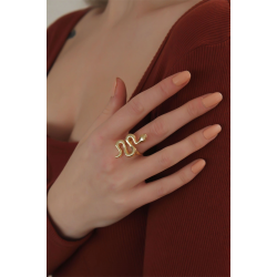 Mey İthalat® Ayarlanabilir Gold Renk Yılan Yüzük