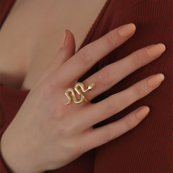 Mey İthalat® Ayarlanabilir Gold Renk Yılan Yüzük