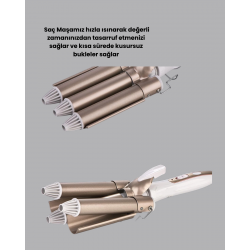 Mey İthalat® Ayarlanabilir Isı Ayarıyla Profesyonel Bukle Maşası – Hızlı ve Nazik Şekillendirme