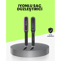 Mey İthalat® Ayarlanabilir Isılı Saç Düzleştirici Tarak İyon Teknolojili