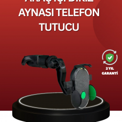 Mey İthalat® Ayarlanabilir Kıskaçlı Dikiz Aynası Telefon Tutucu Tüm Telefonlarla Uyumlu