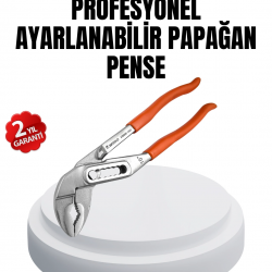 Mey İthalat® Ayarlanabilir Kurbağacık Pense Boru Anahtarı Çelik Malzeme