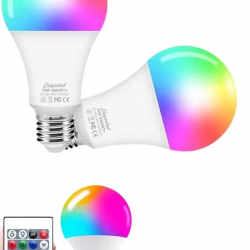 Mey İthalat® Ayarlanabilir Parlaklık RGB Led Ampul Beyaz Lamba Ve Renkli Ampul
