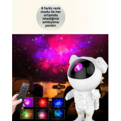 Mey İthalat® Ayarlanabilir Parlaklık ve Zamanlayıcı Modlu Astronot Lamba