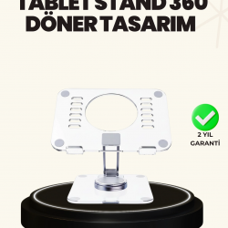 Mey İthalat® Ayarlanabilir Şeffaf Tablet Standı Kaymaz Silikon Tabanlı
