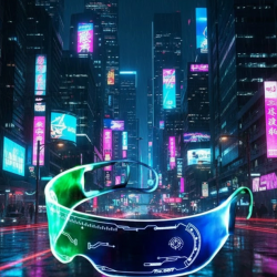 Mey İthalat® Aydınlatmalı LED Parti Gözlüğü Çok Renkli Modlu Cyberpunk Tasarım