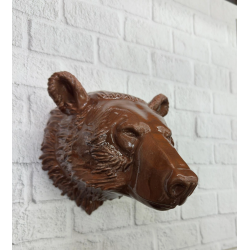Mey İthalat® Ayı Başı Duvar Dekoru Modern Asılabilir Heykel 25x19 cm