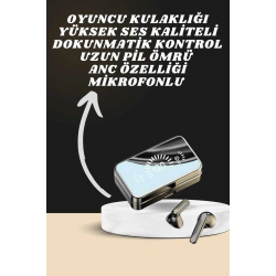 Mey İthalat® Aynalı Bluetooth Kulaklık ve 7 Kordonlu Akıllı Saat Dijital Göstergeli Uzun Pil Ömrü