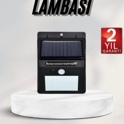 Mey İthalat® Bahçe Aydınlatması Güneş Enerjili Led Işık Lamba Sensörlü Dekoratif