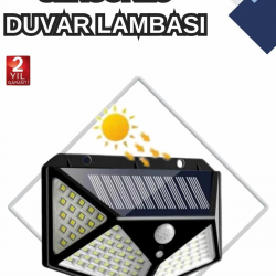 Mey İthalat® Bahçe Lambası Bahçe Aydınlatma Sensörlü Suya Dayanıklı 100 Led