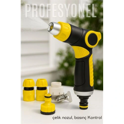 Mey İthalat® Bahçe/Oto Yıkama Tabancası Ayarlanabilir Hız Ayarı Yüksek Basınçlı Ayarlanabilir Nozul