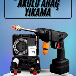 Mey İthalat® Bahçe Sulama Tabancası Makinesi Yüksek Basınçlı Akülü Yıkama Makinesi