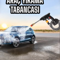 Mey İthalat® Bahçe ve Araba Yıkama Tabancası Su Basınçlı Hazneli Bataryalı Oto Yıkama