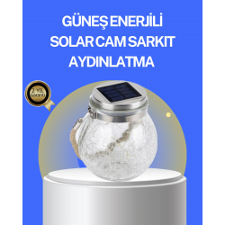 Mey İthalat® Bahçe ve Teras İçin Solar Cam Sarkıt LED Aydınlatma