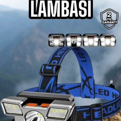 Mey İthalat® Balıkçı Kafa Lambası Led Işık 4 Farklı Mod Esnek ve Ayarlanabilir