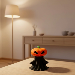 Mey İthalat® Balkabağı Figür 9cm Cadılar Bayramı Dekoratif Biblo