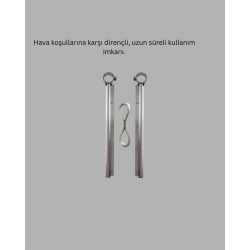 Mey İthalat® Balkon Demiri Çamaşır Askısı Kare Demirlere Uygun Dayanıklı Tasarım