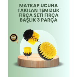 Mey İthalat® Banyo ve Mutfak İçin Matkap Ucu Temizlik Fırçası 3’lü Set