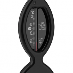 Mey İthalat®  Banyo ve Oda Termometresi 381 Siyah