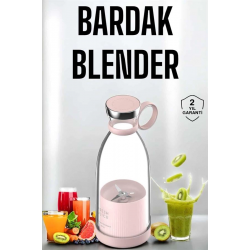 Mey İthalat® Bardak Blender Smoothie Meyve Sıkacağı Şarjlı Cam Taşınabilir