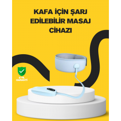 Mey İthalat® Baş ve Şakak Masaj Aleti Isı Destekli Derin Rahatlama