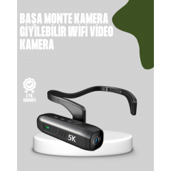 Mey İthalat® Başa Takılabilir 5K Spor ve Vlog Kamerası
