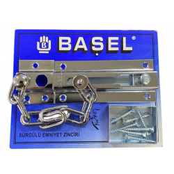 Mey İthalat® Başel Sürgülü Kapı Emniyet Zinciri Krom