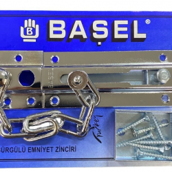 Mey İthalat® Başel Sürgülü Kapı Emniyet Zinciri Krom